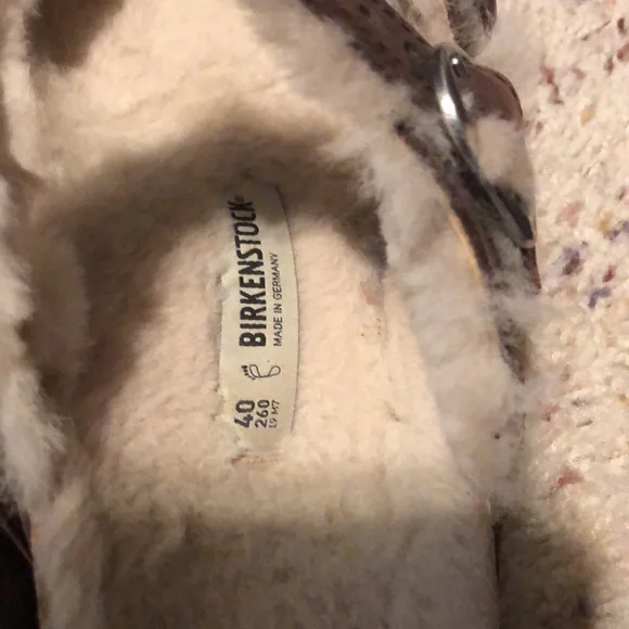Birkenstock Brown Fuzzy Sandals - Picture 3 of 6